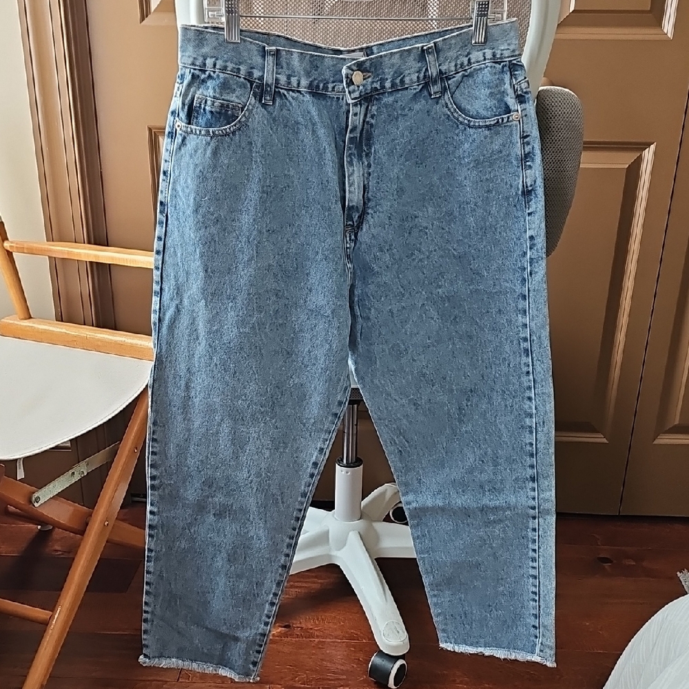 Ladies Chipre Wide Leg,  High Rise Cropped Jeans